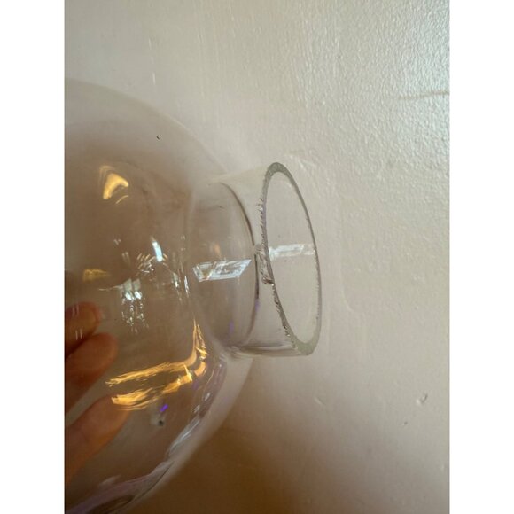 Vintage MCM Iron Spring Loaded Candle Holder Glass Shade - Picture 9 of 13